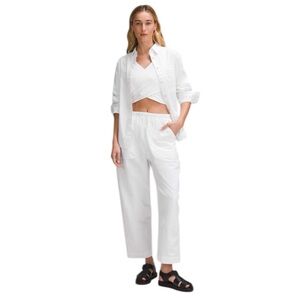 Lululemon Lightweight Mid-Rise Barrel-Leg Cropped Pant SZ 10